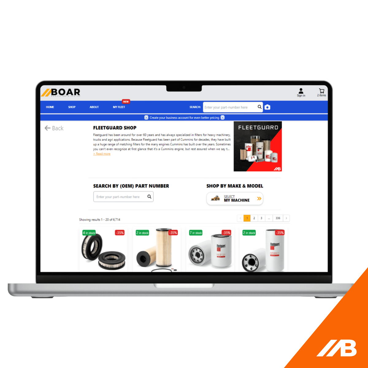Fleetguard-Webshop Deutschland